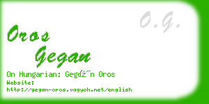 oros gegan business card